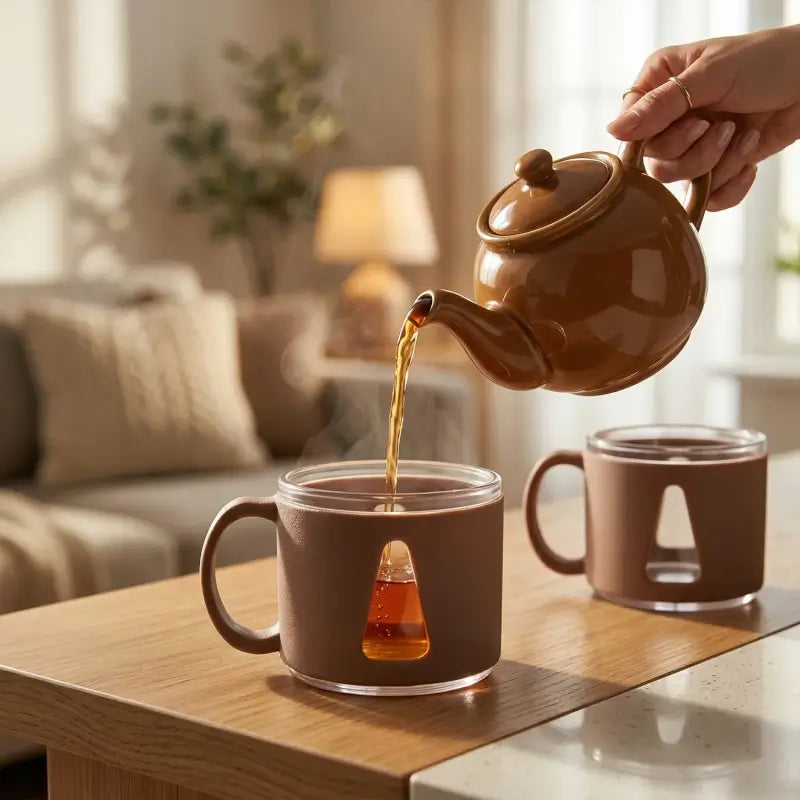 Orbis Premium Tea Set | 6-Piece Handled Lounge Cups