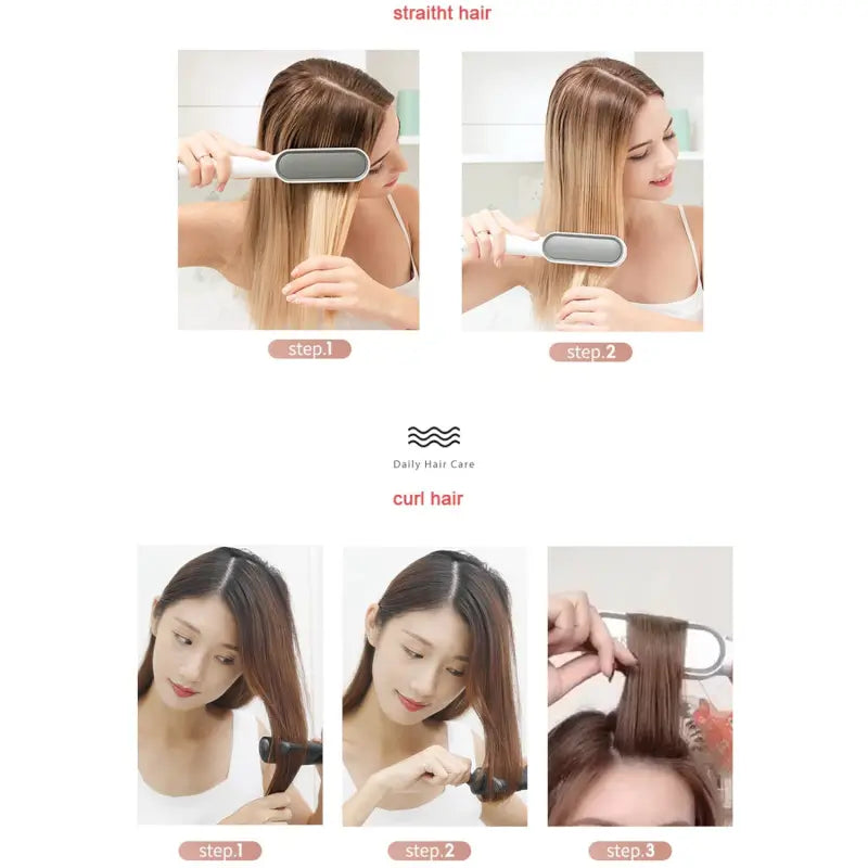 Brush: Fast-Heating Anti-Frizz Hair Straightener