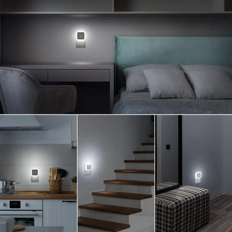 Smart LED Night Sensor Light Automatic On Off Plug in Night Light