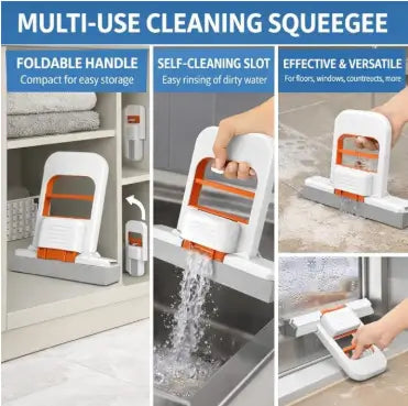Foldable Mini Handheld Mop – Self-Squeezing Portable Wiper Tool