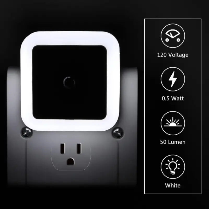 Smart LED Night Sensor Light Automatic On Off Plug in Night Light