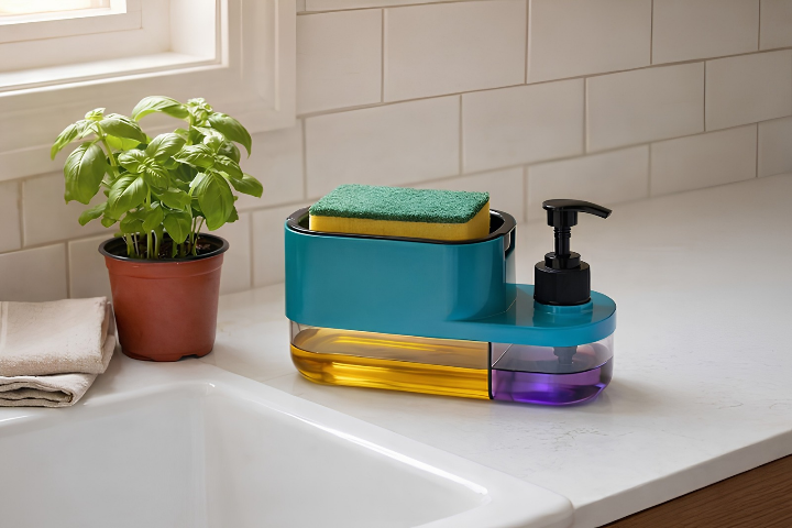 HydroDock 3-in-1 Soap Dispenser | Dual-Chamber Sink Organizer Set