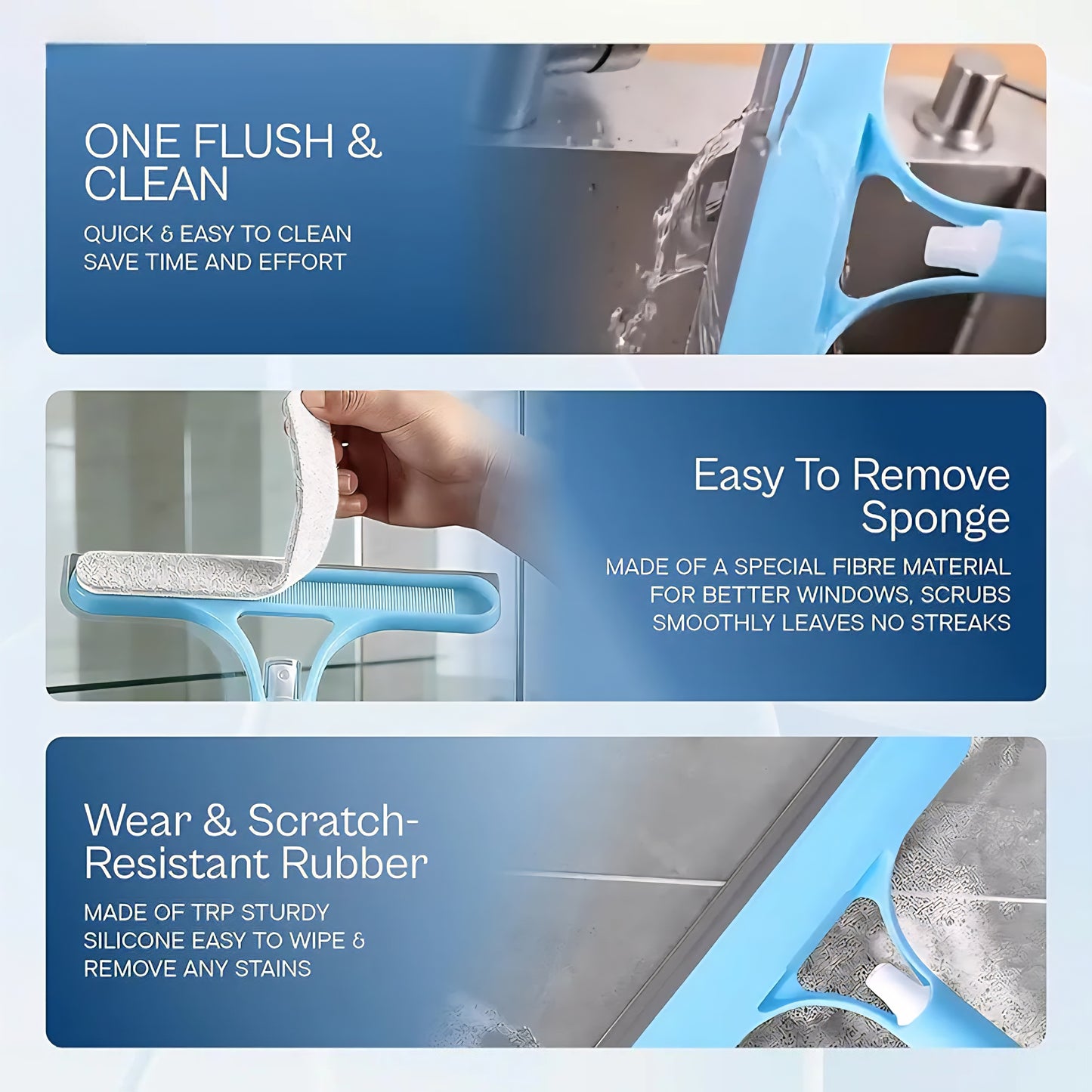 Clear View 3-in-1 Spray Glass Wiper Cleaner for Home and Car
