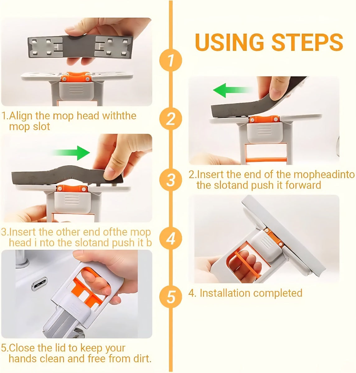 Mini Foldable Self-Squeezing Mop | Kitchen, Glass & Home