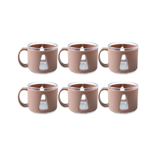 Orbis Premium Tea Set | 6-Piece Handled Lounge Cups